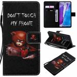 For Samsung Galaxy Note 20 Painting Horizontal Flip Leather Case with Holder & Card Slot & Lanyard(Bear)