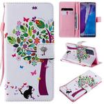 For Samsung Galaxy Note 20 Painting Horizontal Flip Leather Case with Holder & Card Slot & Lanyard(Cat and Tree)