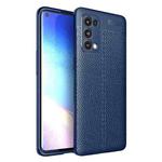 For OPPO Reno5 Pro 5G Litchi Texture TPU Shockproof Case(Navy Blue)