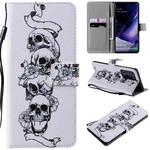 For Samsung Galaxy Note 20 Ultra Painting Horizontal Flip Leather Case with Holder & Card Slot & Lanyard(Skull Bone)