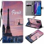 For Samsung Galaxy Note 20 Painting Horizontal Flip Leather Case with Holder & Card Slot & Lanyard(Eiffel Tower)