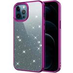 Electroplating Frame Glitter Powder Protective Case For iPhone 12 / 12 Pro(Purple)