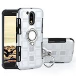 For Motorola Moto G4 Plus 2 In 1 Cube PC + TPU Protective Case with 360 Degrees Rotate Silver Ring Holder(Silver)