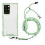 For Samsung Galaxy Note20 Acrylic + Color TPU Shockproof Case with Neck Lanyard(Avocado)