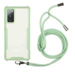 For Samsung Galaxy S20 Acrylic + Color TPU Shockproof Case with Neck Lanyard(Avocado)