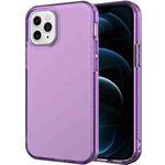 Shockproof Transparent Protective Case For iPhone 12 Pro Max(Purple)