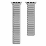 Silicone Magnetic Chain Watch Band For Apple Watch Series 7 41mm / 6 & SE & 5 & 4 40mm / 3 & 2 & 1 38mm(Grey)