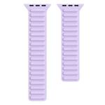 Silicone Magnetic Chain Watch Band For Apple Watch Series 7 41mm / 6 & SE & 5 & 4 40mm / 3 & 2 & 1 38mm(Light Purple)