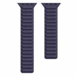 Silicone Magnetic Chain Watch Band For Apple Watch Series 7 41mm / 6 & SE & 5 & 4 40mm / 3 & 2 & 1 38mm(Dark Blue)