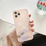 For iPhone 11 Pro Water Sticking TPU Shockproof Protective Case (Flowers)