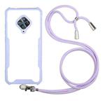 For vivo S1 Pro (Indian Version) / Y9s Acrylic + Color TPU Shockproof Case with Neck Lanyard(Purple)