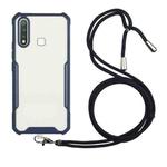 For vivo U3 / Y19 Acrylic + Color TPU Shockproof Case with Neck Lanyard(Dark Blue)