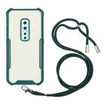 For vivo V17 Pro Acrylic + Color TPU Shockproof Case with Neck Lanyard(Dark Green)