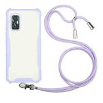 For vivo V17 (Indian Version) Acrylic + Color TPU Shockproof Case with Neck Lanyard(Purple)