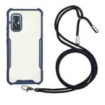 For vivo V19 (Indian Version) Acrylic + Color TPU Shockproof Case with Neck Lanyard(Dark Blue)