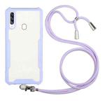 For vivo Y17 / Y15 / Y12 / Y11 / Y3 / U10 / U3x Acrylic + Color TPU Shockproof Case with Neck Lanyard(Purple)