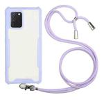 For vivo Y20 / Y20i Acrylic + Color TPU Shockproof Case with Neck Lanyard(Purple)