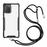 For vivo Y20 / Y20i Acrylic + Color TPU Shockproof Case with Neck Lanyard(Black)