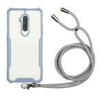 For OnePlus 7 Pro Acrylic + Color TPU Shockproof Case with Neck Lanyard(Milk Grey)