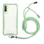 For OPPO Realme C3 Acrylic + Color TPU Shockproof Case with Neck Lanyard(Avocado)