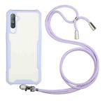 For OPPO Realme 6 / Narzo 6s Acrylic + Color TPU Shockproof Case with Neck Lanyard(Purple)
