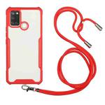 For OPPO Realme 7i / C17 Acrylic + Color TPU Shockproof Case with Neck Lanyard(Red)