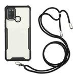 For OPPO Realme 7i / C17 Acrylic + Color TPU Shockproof Case with Neck Lanyard(Black)