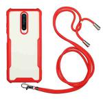 For Xiaomi Redmi K30 / Poco X2 Acrylic + Color TPU Shockproof Case with Neck Lanyard(Red)