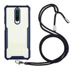 For Xiaomi Redmi K30 / Poco X2 Acrylic + Color TPU Shockproof Case with Neck Lanyard(Dark Blue)