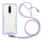 For Xiaomi Redmi 8 / 8A Dual / 8A Pro Acrylic + Color TPU Shockproof Case with Neck Lanyard(Purple)