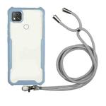 For Xiaomi Redmi 9C / 9 (Indian Version) Acrylic + Color TPU Shockproof Case with Neck Lanyard(Milk Grey)