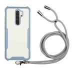 For Xiaomi Redmi 9 / 9 Prime Acrylic + Color TPU Shockproof Case with Neck Lanyard(Milk Grey)