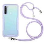 For Xiaomi Redmi Note 8 Acrylic + Color TPU Shockproof Case with Neck Lanyard(Purple)