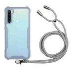 For Xiaomi Redmi Note 8 Acrylic + Color TPU Shockproof Case with Neck Lanyard(Milk Grey)