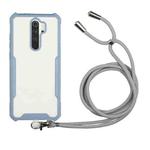 For Xiaomi Redmi Note 8 Pro Acrylic + Color TPU Shockproof Case with Neck Lanyard(Milk Grey)