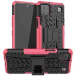 For LG K92 5G Tire Texture Shockproof TPU+PC Protective Case with Holder(Pink)