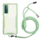 For Huawei P smart 2021 Acrylic + Color TPU Shockproof Case with Neck Lanyard(Avocado)