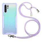 For Huawei P30 Pro Acrylic + Color TPU Shockproof Case with Neck Lanyard(Purple)