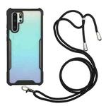 For Huawei P30 Pro Acrylic + Color TPU Shockproof Case with Neck Lanyard(Black)