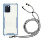For Huawei P40 Pro Acrylic + Color TPU Shockproof Case with Neck Lanyard(Milk Grey)
