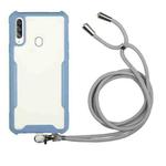 For Huawei Y7p Acrylic + Color TPU Shockproof Case with Neck Lanyard(Milk Grey)