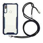 For Huawei Y9 Prime (2019) Acrylic + Color TPU Shockproof Case with Neck Lanyard(Dark Blue)