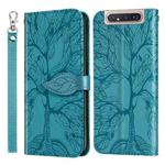 For Samsung Galaxy A80 / A90 Life of Tree Embossing Pattern Horizontal Flip Leather Case with Holder & Card Slot & Wallet & Photo Frame & Lanyard(Lake Blue)