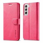 For Samsung Galaxy S21+ 5G LC.IMEEKE Calf Texture Horizontal Flip Leather Case with Holder & Card Slots & Wallet(Red)