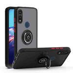 For Motorola Moto E7 (2020) Q Shadow 1 Generation Series TPU + PC Protective Case with 360 Degrees Rotate Ring Holder(Black + Red)