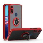 For Motorola Moto E7 (2020) Q Shadow 1 Generation Series TPU + PC Protective Case with 360 Degrees Rotate Ring Holder(Red+Black)