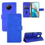 For Xiaomi Redmi Note 9 5G Solid Color Skin Feel Magnetic Buckle Horizontal Flip Calf Texture PU Leather Case with Holder & Card Slots & Wallet(Blue)