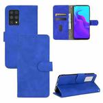 For Cubot X30 Solid Color Skin Feel Magnetic Buckle Horizontal Flip Calf Texture PU Leather Case with Holder & Card Slots & Wallet(Blue)