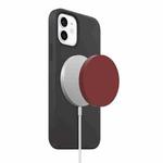 Magsafe Wireless Charger Silicone Protective Case(Wine Red)