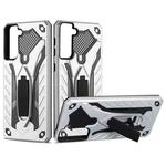For Samsung Galaxy S21+ 5G Shockproof TPU + PC Protective Case with Holder(Silver)